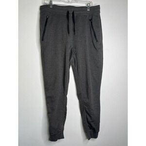 BROOKLYN Standard Jogger Sweatpants Drawstring Large Gray Cotton Stretch